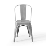 Promenade Bistro Dining Side Chair Set of 2 Silver EEI-3859-SLV