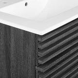 Modway Furniture Render Bathroom Vanity XRXT Charcoal White EEI-3860-CHA-WHI