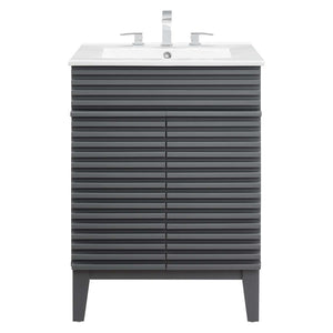 Render Bathroom Vanity Gray White EEI-3860-GRY-WHI