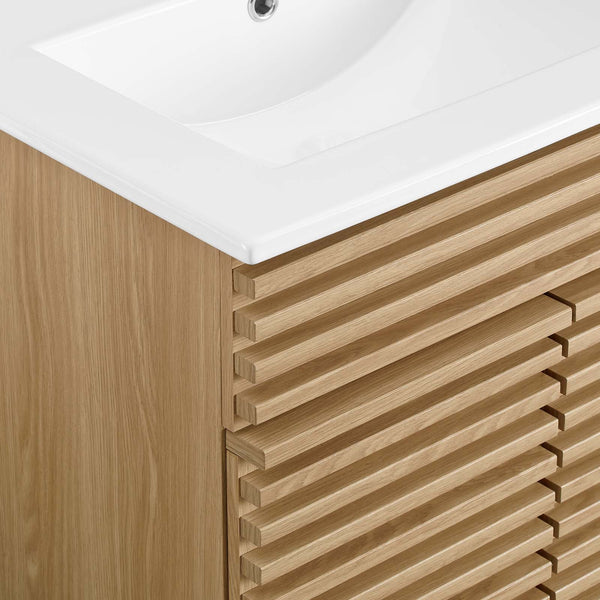 Render Bathroom Vanity Oak White EEI-3860-OAK-WHI