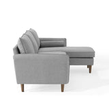 Revive Upholstered Right or Left Sectional Sofa Light Gray EEI-3867-LGR