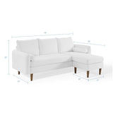 Revive Upholstered Right or Left Sectional Sofa White EEI-3867-WHI