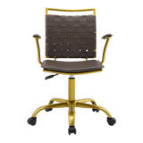 Fuse Faux Leather Office Chair Brown EEI-3868-BRN