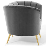 Opportunity Performance Velvet Armchair Gray EEI-3874-GRY