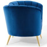 Opportunity Performance Velvet Armchair Navy EEI-3874-NAV