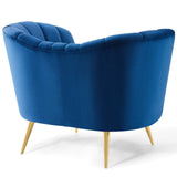 Opportunity Performance Velvet Armchair Navy EEI-3874-NAV