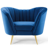 Opportunity Performance Velvet Armchair Navy EEI-3874-NAV