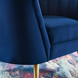 Opportunity Performance Velvet Armchair Navy EEI-3874-NAV