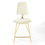 Ponder Performance Velvet Counter Stool Ivory EEI-3879-IVO