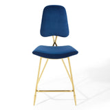 Ponder Performance Velvet Counter Stool Navy EEI-3879-NAV