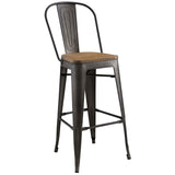 Promenade Bar Stool Set of 2 Brown EEI-3896-BRN-SET