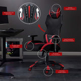 Speedster Mesh Gaming Computer Chair Black Red EEI-3901-BLK-RED