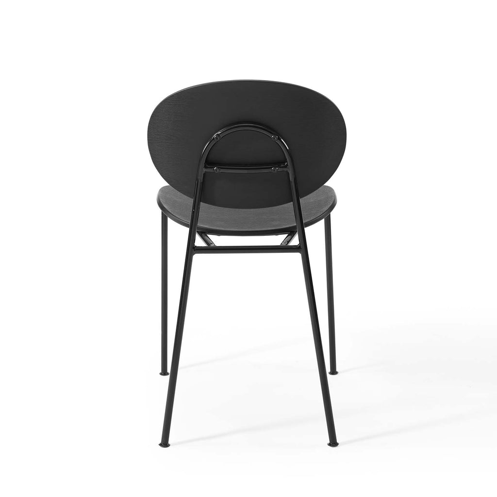Palette Dining Side Chair Set of 2 Black EEI-3902-BLK