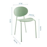 Palette Dining Side Chair Set of 2 Green EEI-3902-GRN