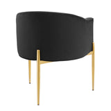 Savour Tufted Performance Velvet Accent Chair Black EEI-3903-BLK