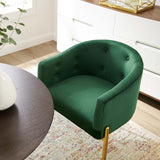 Savour Tufted Performance Velvet Accent Chair Emerald EEI-3903-EME