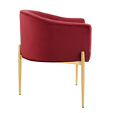 Savour Tufted Performance Velvet Accent Chair Maroon EEI-3903-MAR