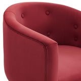 Savour Tufted Performance Velvet Accent Chair Maroon EEI-3903-MAR