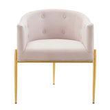 Savour Tufted Performance Velvet Accent Chair Pink EEI-3903-PNK