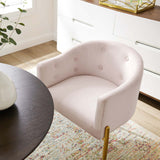 Savour Tufted Performance Velvet Accent Chair Pink EEI-3903-PNK