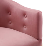 Savour Tufted Performance Velvet Accent Dining Armchair Dusty Rose EEI-3906-DUS