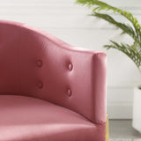 Savour Tufted Performance Velvet Accent Dining Armchair Dusty Rose EEI-3906-DUS