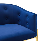 Savour Tufted Performance Velvet Accent Dining Armchair Navy EEI-3906-NAV