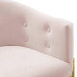 Savour Tufted Performance Velvet Accent Dining Armchair Pink EEI-3906-PNK