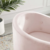 Savour Tufted Performance Velvet Accent Dining Armchair Pink EEI-3906-PNK