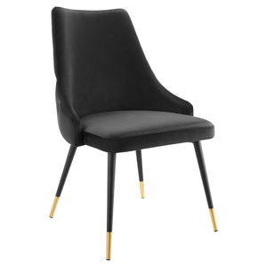 Adorn Tufted Performance Velvet Dining Side Chair Black EEI-3907-BLK