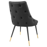 Adorn Tufted Performance Velvet Dining Side Chair Black EEI-3907-BLK