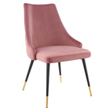 Adorn Tufted Performance Velvet Dining Side Chair Dusty Rose EEI-3907-DUS