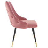 Adorn Tufted Performance Velvet Dining Side Chair Dusty Rose EEI-3907-DUS