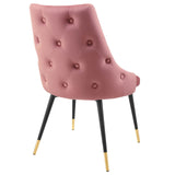 Adorn Tufted Performance Velvet Dining Side Chair Dusty Rose EEI-3907-DUS