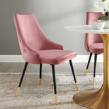 Adorn Tufted Performance Velvet Dining Side Chair Dusty Rose EEI-3907-DUS