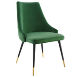 Adorn Tufted Performance Velvet Dining Side Chair Emerald EEI-3907-EME