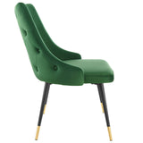 Adorn Tufted Performance Velvet Dining Side Chair Emerald EEI-3907-EME