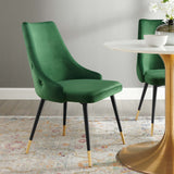 Adorn Tufted Performance Velvet Dining Side Chair Emerald EEI-3907-EME