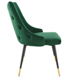 Adorn Tufted Performance Velvet Dining Side Chair Green EEI-3907-GRN