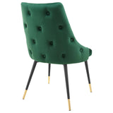 Adorn Tufted Performance Velvet Dining Side Chair Green EEI-3907-GRN