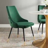 Adorn Tufted Performance Velvet Dining Side Chair Green EEI-3907-GRN