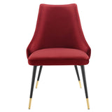 Adorn Tufted Performance Velvet Dining Side Chair Maroon EEI-3907-MAR