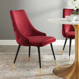 Adorn Tufted Performance Velvet Dining Side Chair Maroon EEI-3907-MAR