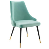 Adorn Tufted Performance Velvet Dining Side Chair Mint EEI-3907-MIN