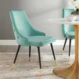 Adorn Tufted Performance Velvet Dining Side Chair Mint EEI-3907-MIN