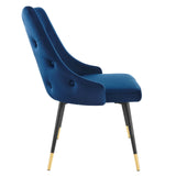 Adorn Tufted Performance Velvet Dining Side Chair Navy EEI-3907-NAV