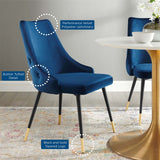 Adorn Tufted Performance Velvet Dining Side Chair Navy EEI-3907-NAV