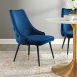 Adorn Tufted Performance Velvet Dining Side Chair Navy EEI-3907-NAV