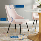 Adorn Tufted Performance Velvet Dining Side Chair Pink EEI-3907-PNK