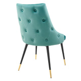 Adorn Tufted Performance Velvet Dining Side Chair Teal EEI-3907-TEA